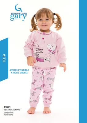 S/L-PYJAMAS FÜR BABYMÄDCHEN S10021 Tellini S.R.L. Großhandelskleidung